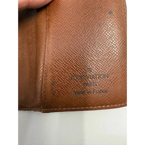 Louis Vuitton LV Monogram Leather Bifold Pass ID Card Holder Brown - Picture 5 of 7